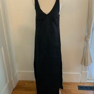 DISSH black linen dress . Vacation style. Summer style size 6 (#3)